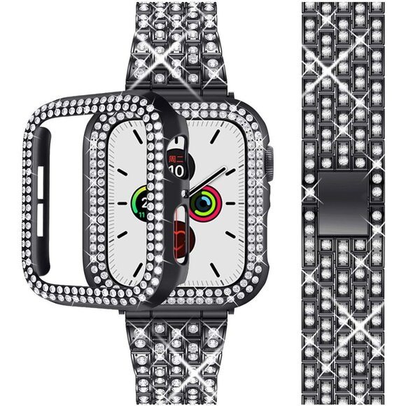 Bling Band Compatible Apple Watch 42mm iWatch Metal Rhinestone - Picture 7 of 7